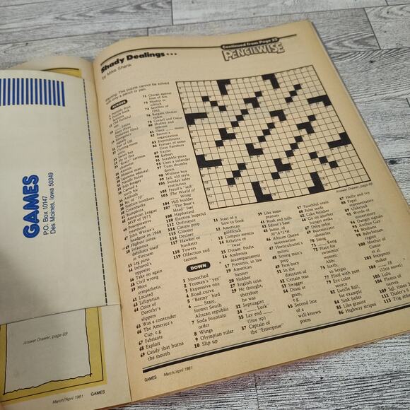 Games Magazine March / April 1981 Vtg Brain Teasers Logic Crossword Puzzles - Picture 9 of 16
